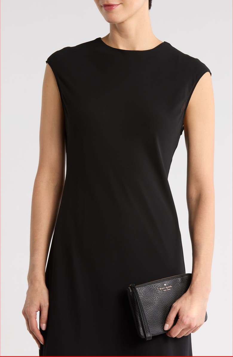 Kate Spade New York leila pebbled leather medium pouch, Alternate, color, Black