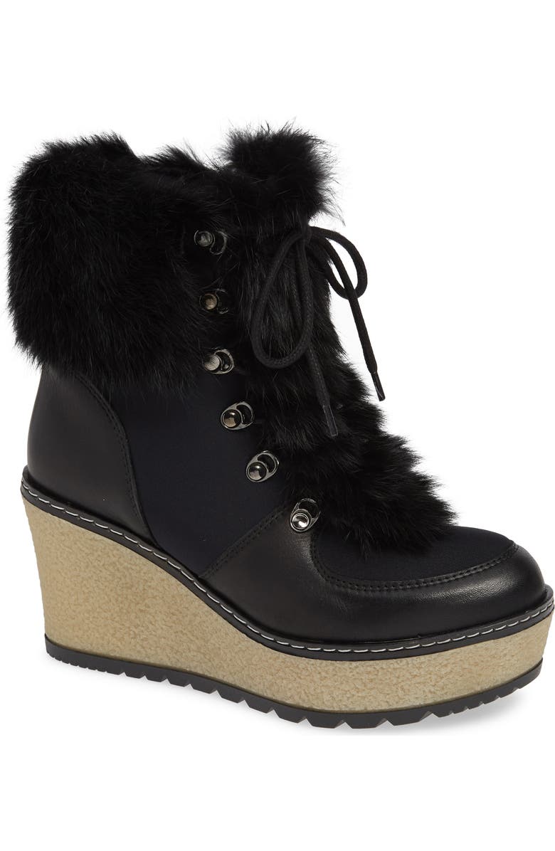 Rudsak Torres Waterproof Genuine Rabbit Fur Trim Boot, Main, color,