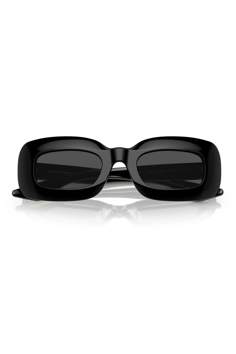 1966C 49mm Square Sunglasses, Alternate, color, BLACK