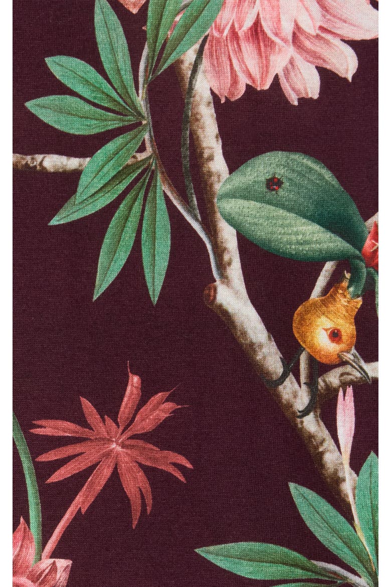 Sporty Swing Dress, Alternate, color, Zooflora Bordeaux
