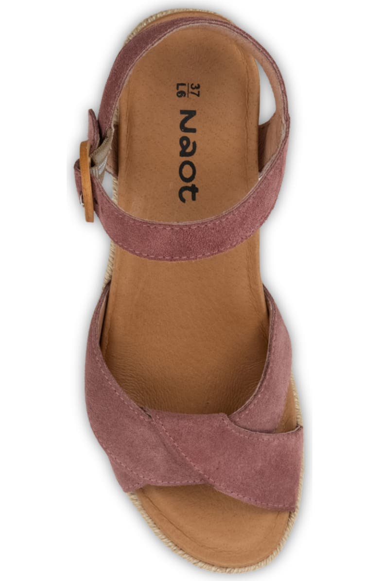 Naot Marbella Platform Wedge Sandal, Alternate, color, Rose Suede