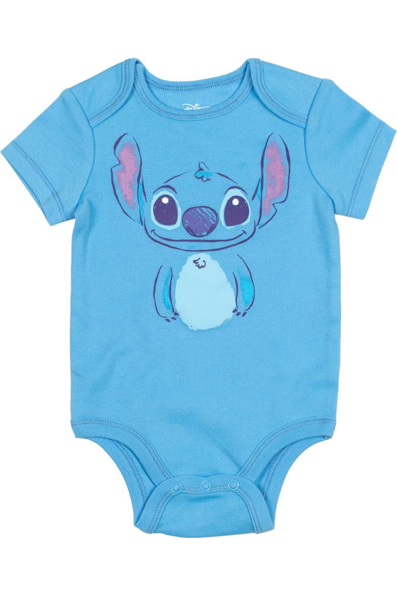 5-Pack Short Sleeve Bodysuits, Alternate, color, Disney Rainbow Multi