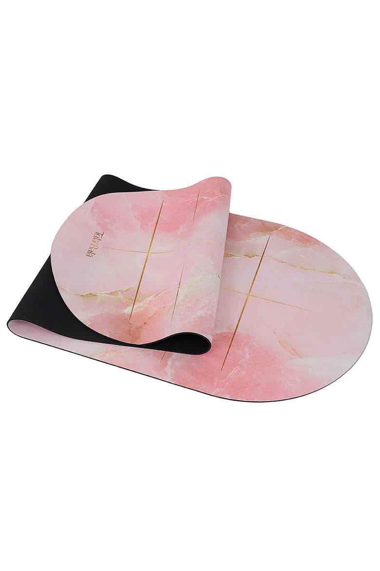 Meraki - Yoga /Pilates Mat - Vegan Suede - Made for Hot Yoga, Alternate, color, Rose Quartz