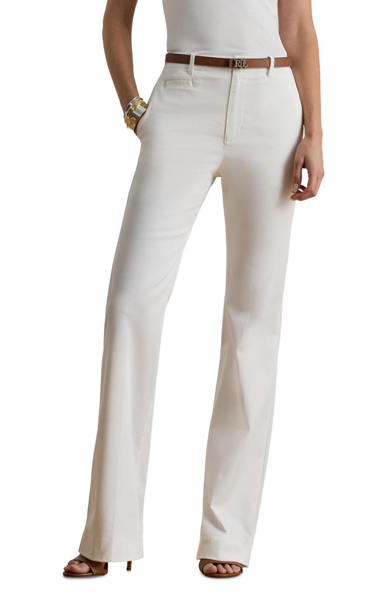 Lauren Ralph Lauren High Rise Chino Pants, Main, color, White