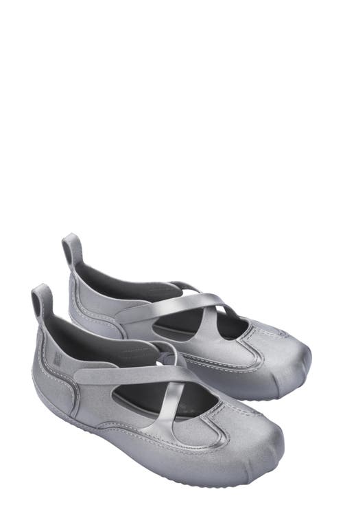 Melissa Aira Water Resistant Mary Jane Sneaker in Silver at Nordstrom, Size 7