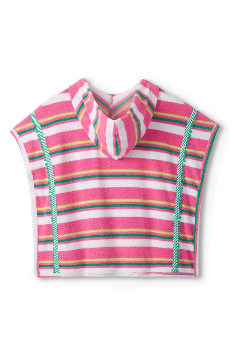 Hatley Kids' Candy Stripes Embroidered Cotton Blend Terry Cover-Up Tunic, Alternate, color, Azalea Pink