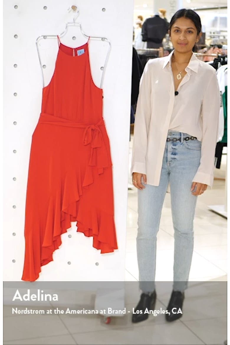 Asymmetrical Cascading Ruffle Hem Dress video