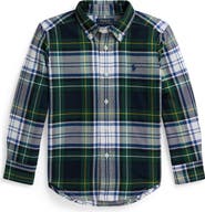Polo Ralph Lauren Kids' Plaid Cotton Oxford Button-Down Shirt