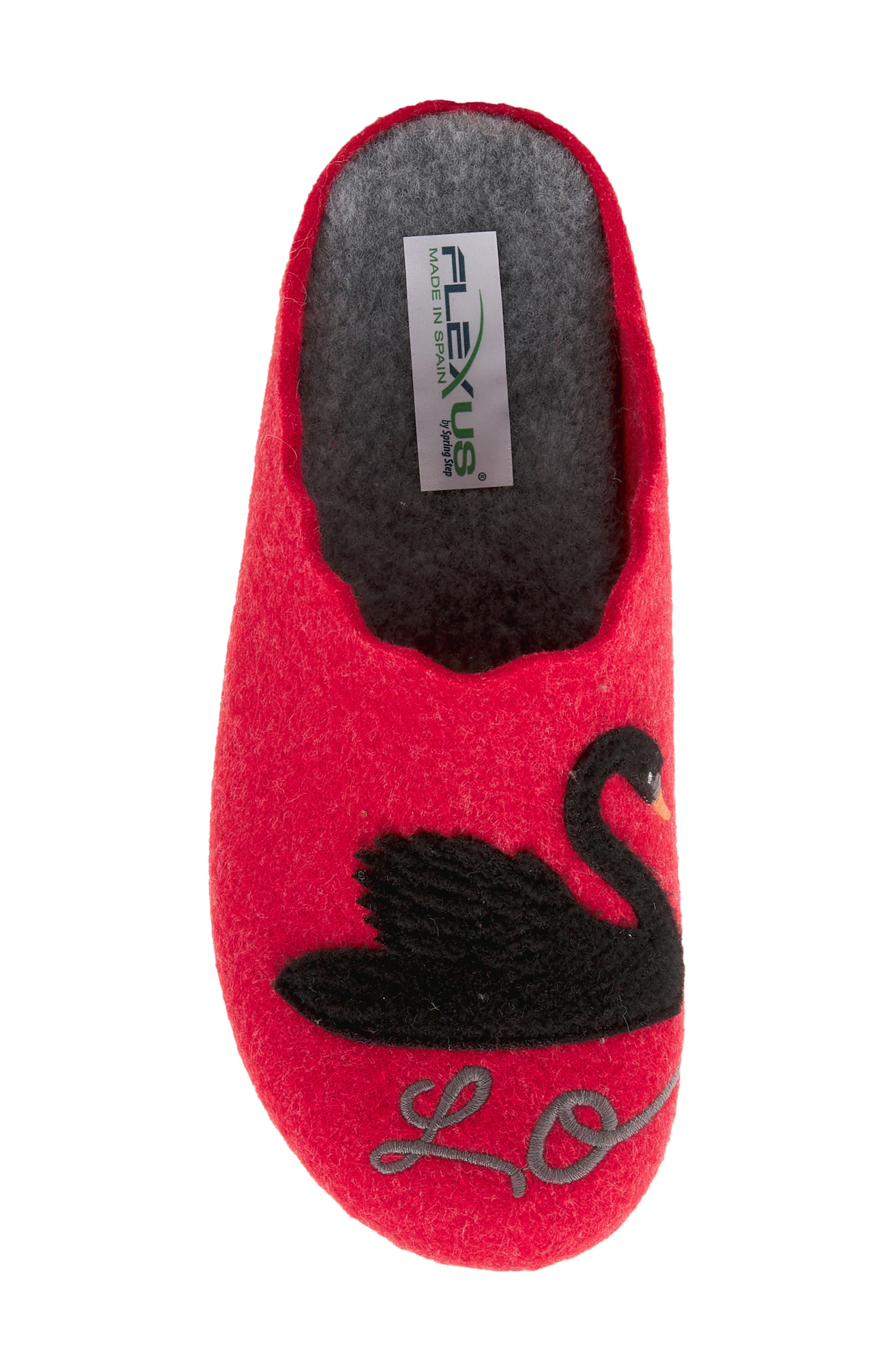 Flexus by Spring Step Swanlove Scuff Slipper, Alternate, color, Red