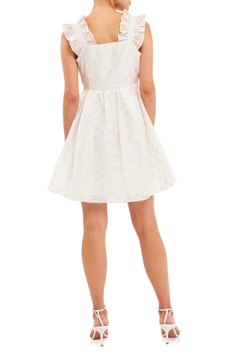 English Factory Floral Embroidered Organza Minidress, Alternate, color, 