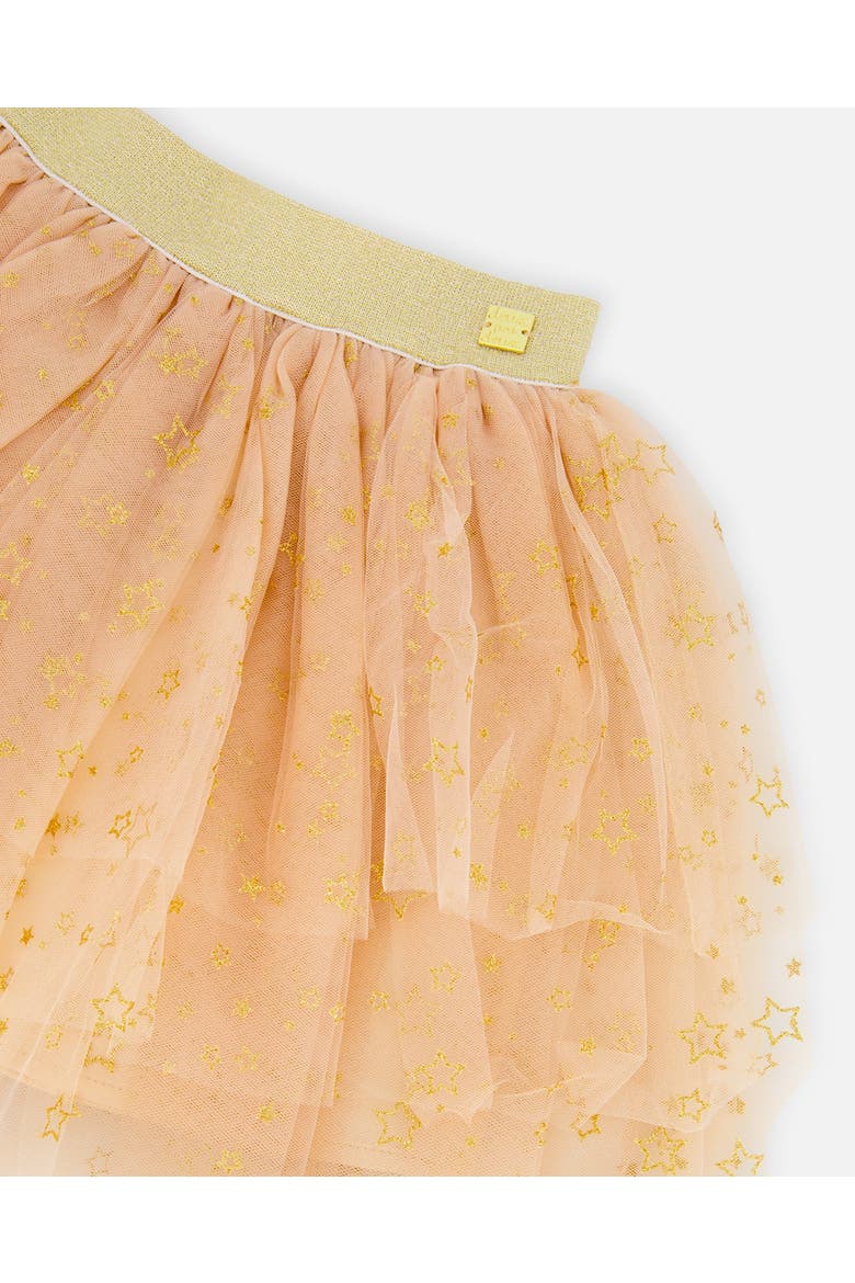 Multi Layer Glittering Mesh Skirt, Alternate, color, Beige