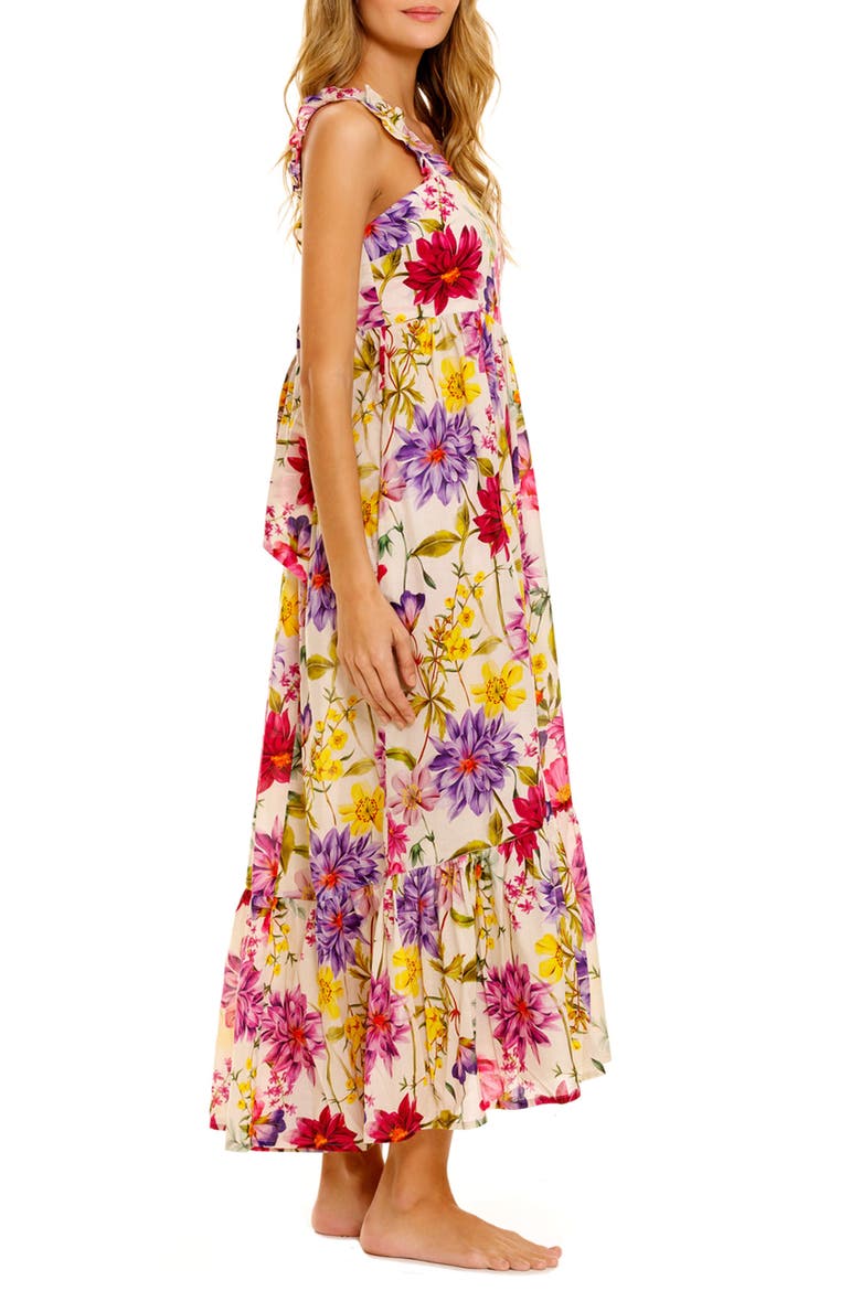 Mika Wind Flower Cotton Nightgown, Alternate, color, WIND FLOWER