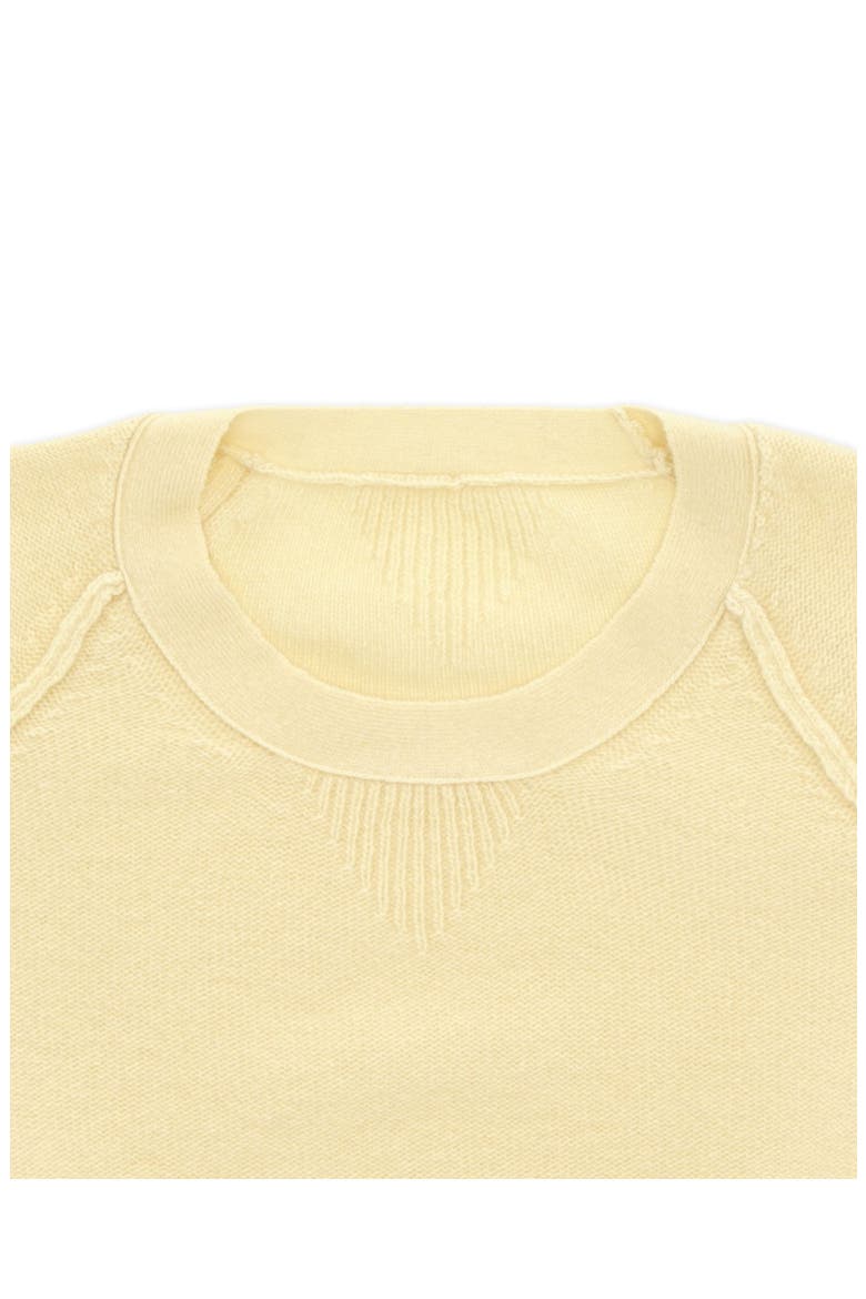 Harvard Wool Crewneck Sweater with Raglan Sleeve, Alternate, color, Ochre