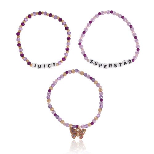 Juicy Couture Kids Kids "juicy Superstar" Beaded Bracelet Set In Pink