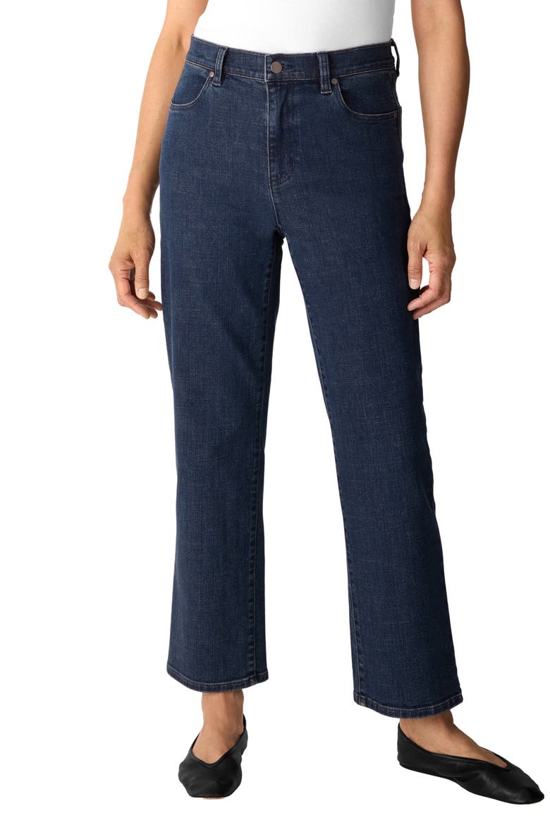 Straight Ankle Jeans, Main, color, MEDIUM INDIGO