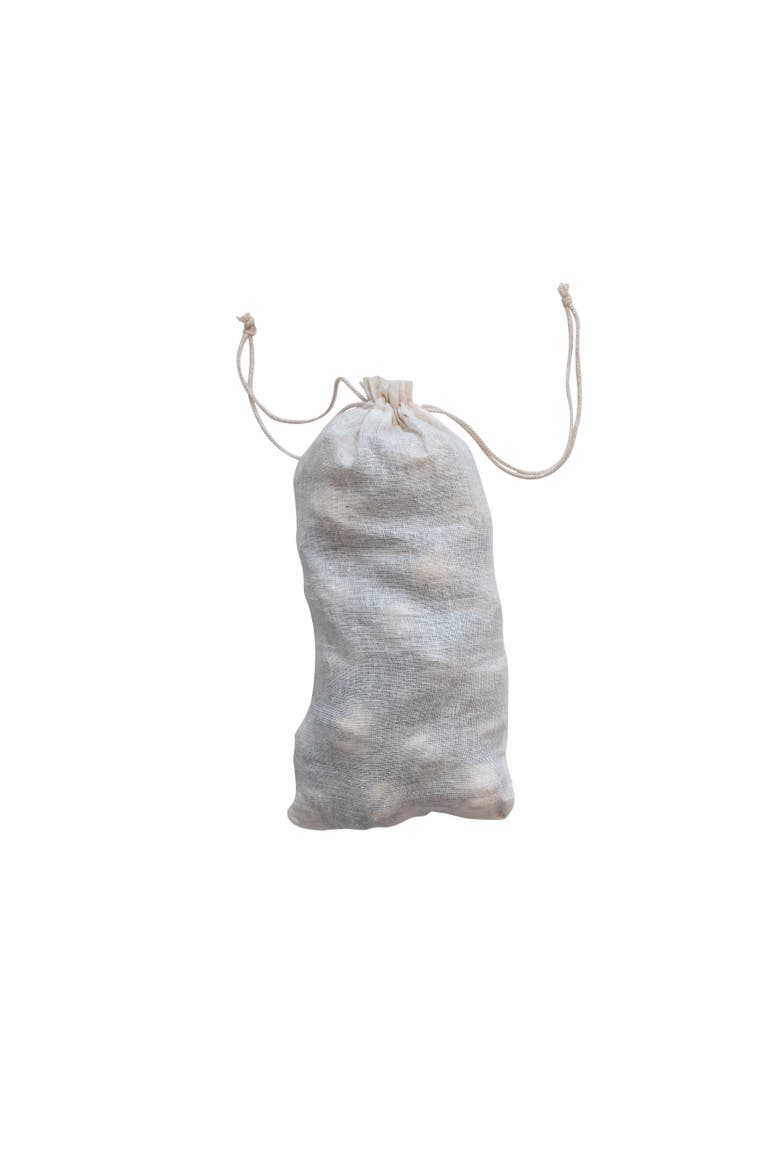 Embossed Mercury Glass Ornaments in Muslin Bag, Set of 36, Main, color, Antique Silver