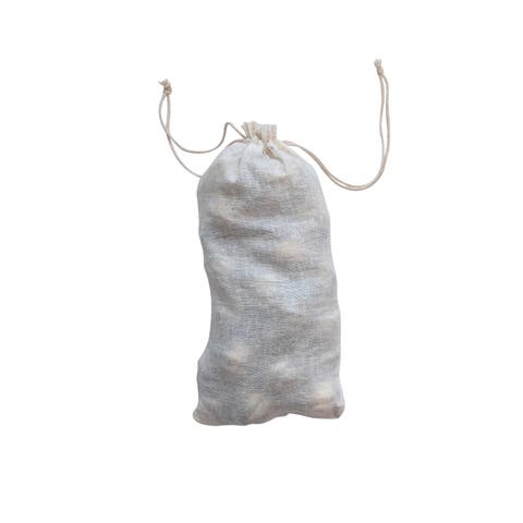 Embossed Mercury Glass Ornaments in Muslin Bag, Set of 36