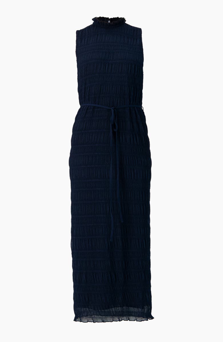 IVONNE Sleeveless Long Pleated Dress, Alternate, color, Navy Blue