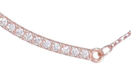 Adornia Set Of 2 Crystal Curved Bar Necklaces In Pink