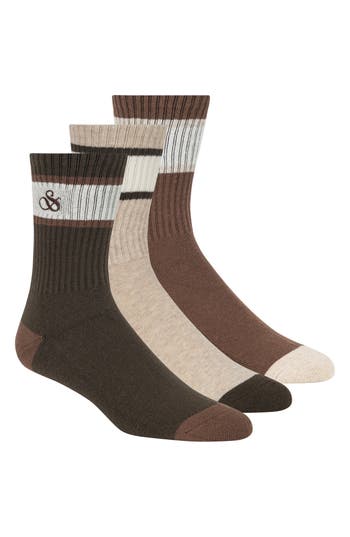 Scotch & Soda 3-pack Quarter Length Socks In Green