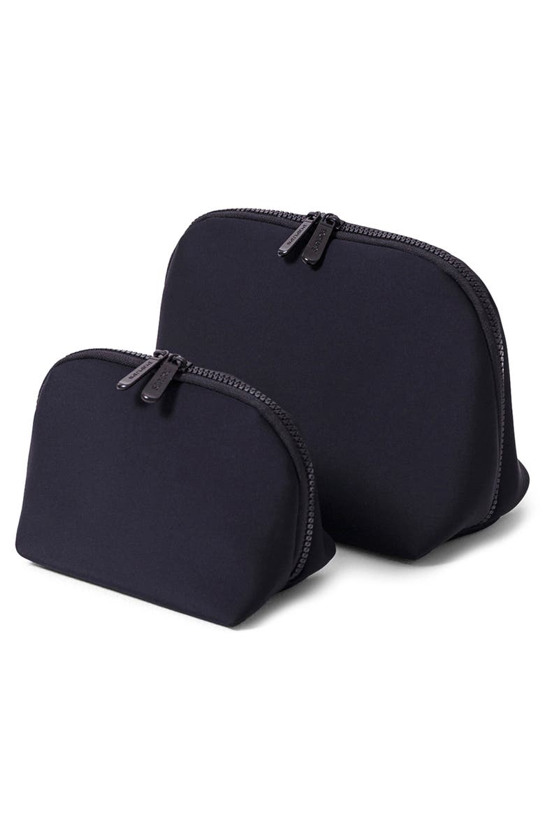 POP UPS BRAND 2-Piece Neoprene Makeup Pouch Set, Alternate, color, Black