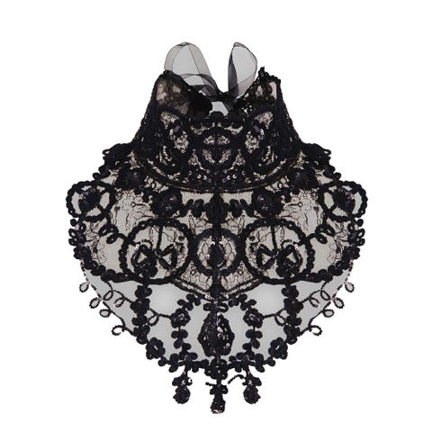 Embroidered Sequin Lace Collar
