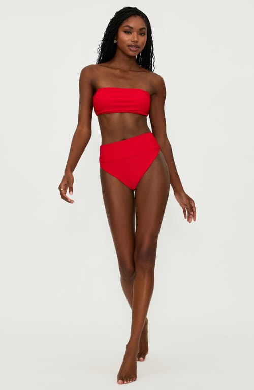 Shop Beach Riot Kelsey Bikini Top In Red
