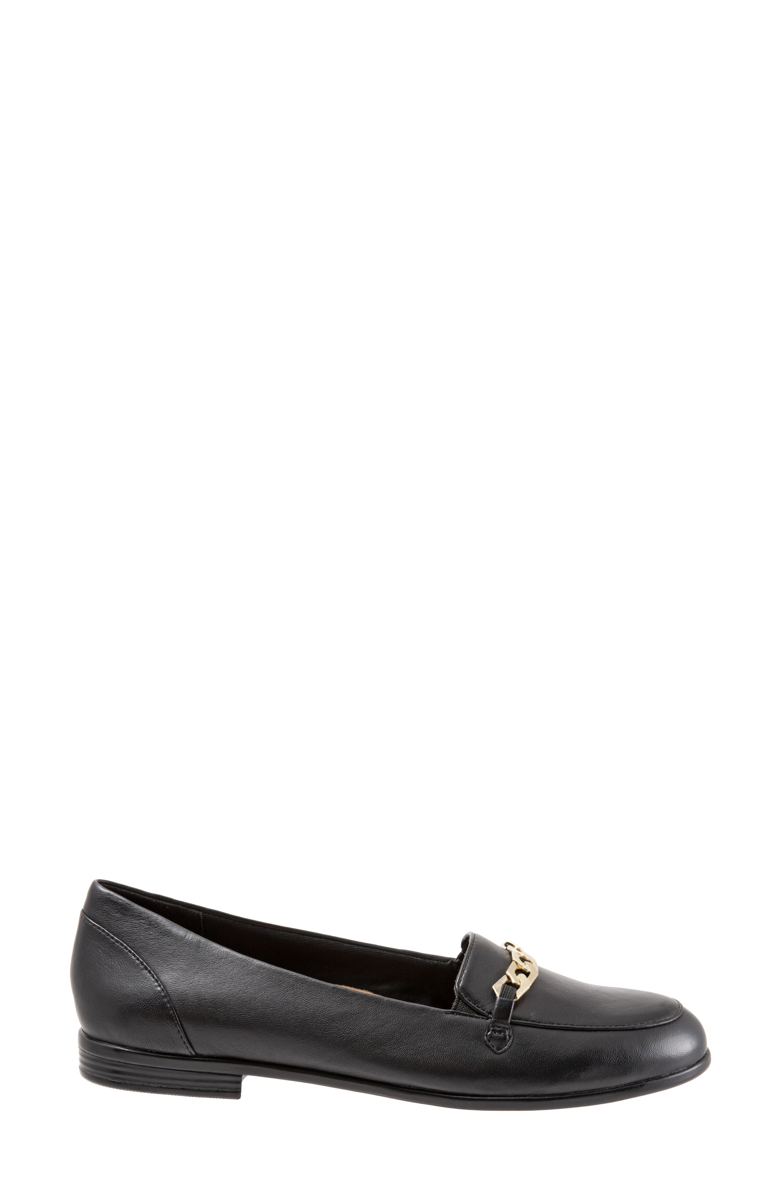 Anastasia Flat, Alternate, color, DARK BLACK LEATHER