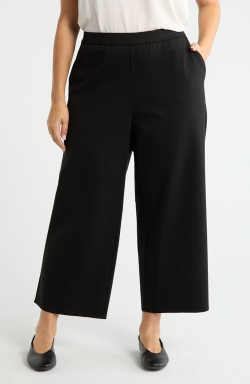 Eileen Fisher Wide Leg Ankle Pants In Black