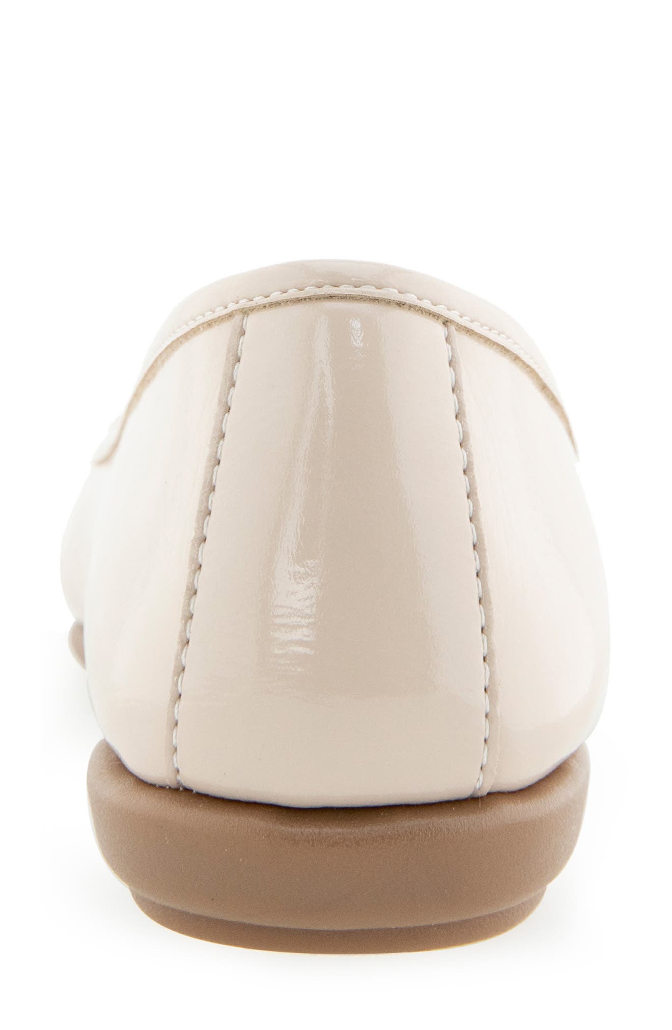Big Bet Ballet Flat, Alternate, color, STONE CRINKLE FAUX LEATHER