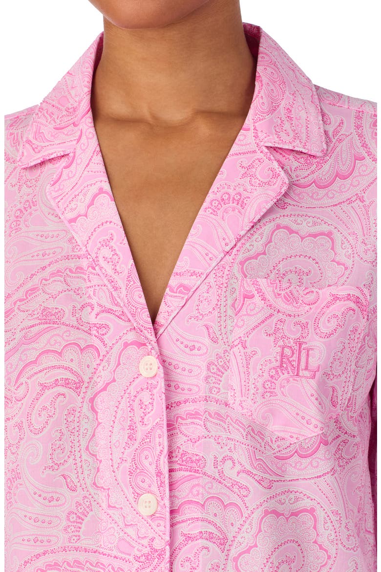 Paisley Cotton Blend Pajamas, Alternate, color, PINK PAISLEY