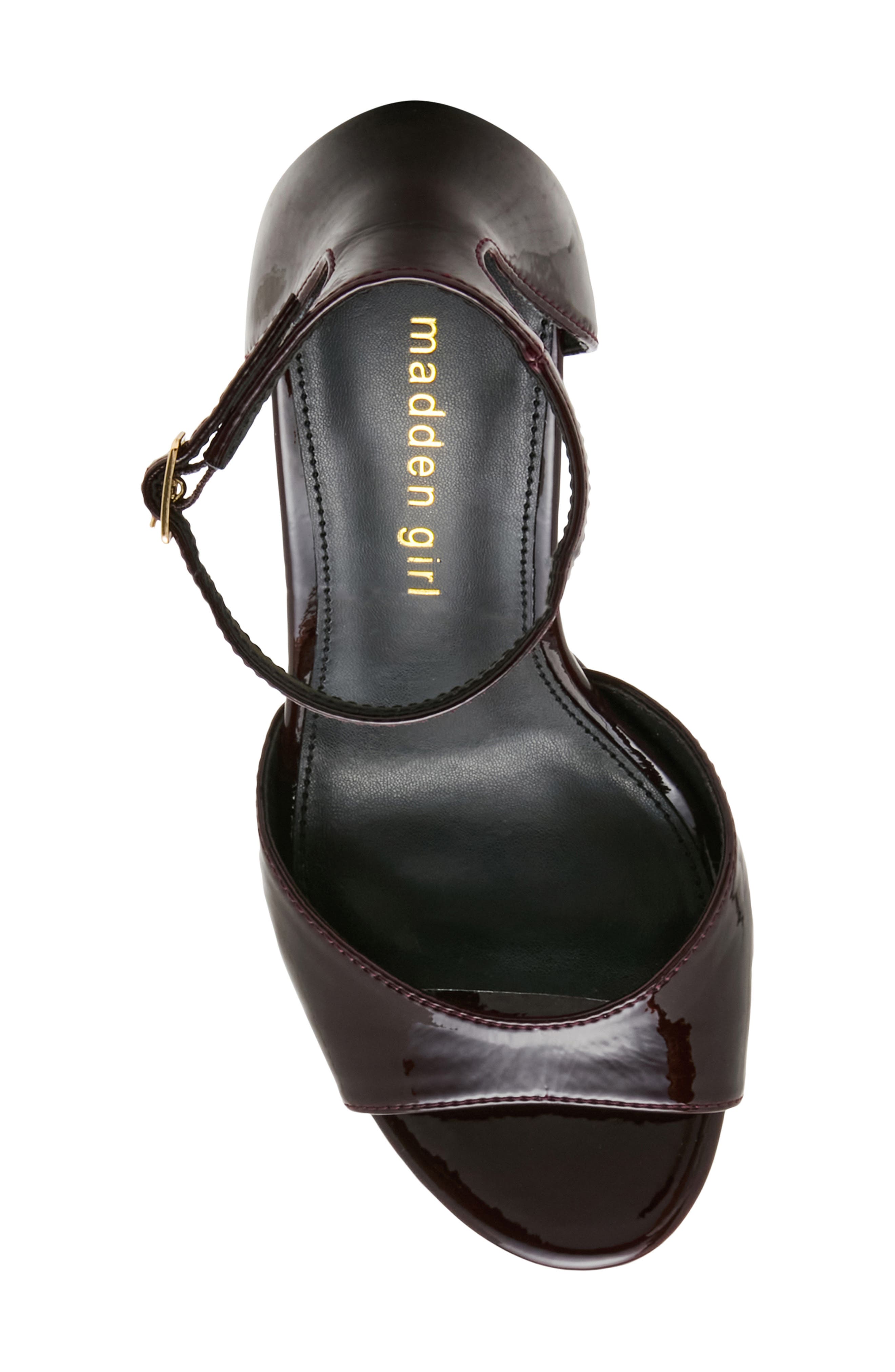 Glowen Ankle Strap Sandal, Alternate, color, MERLOT PATENT