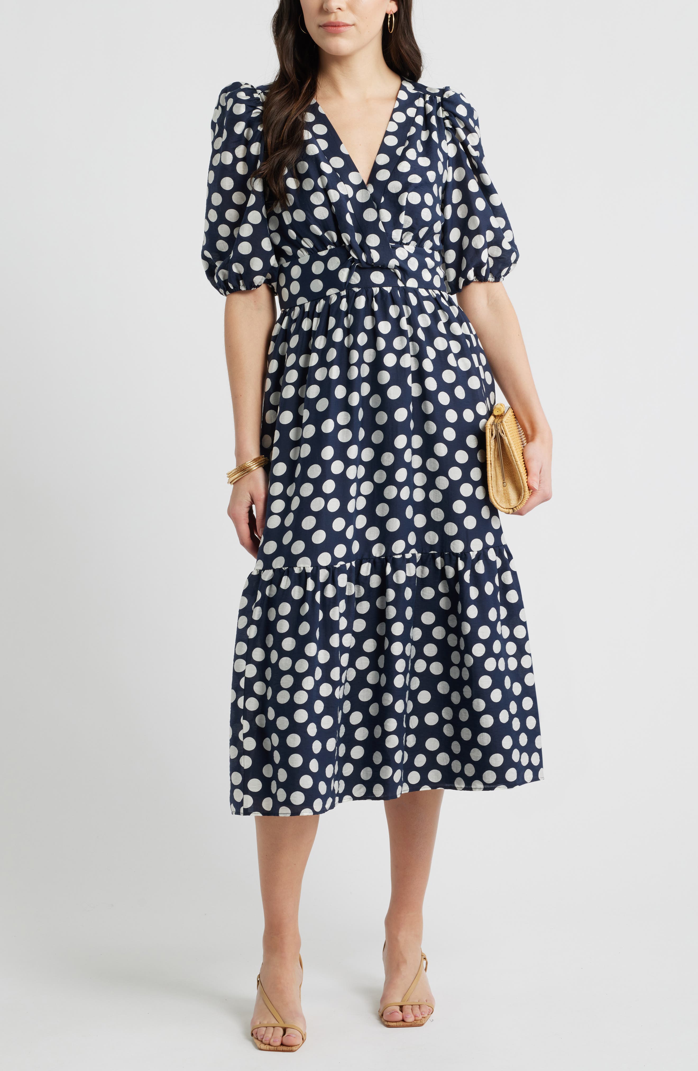 NAVY- IVORY ANNIE DOT