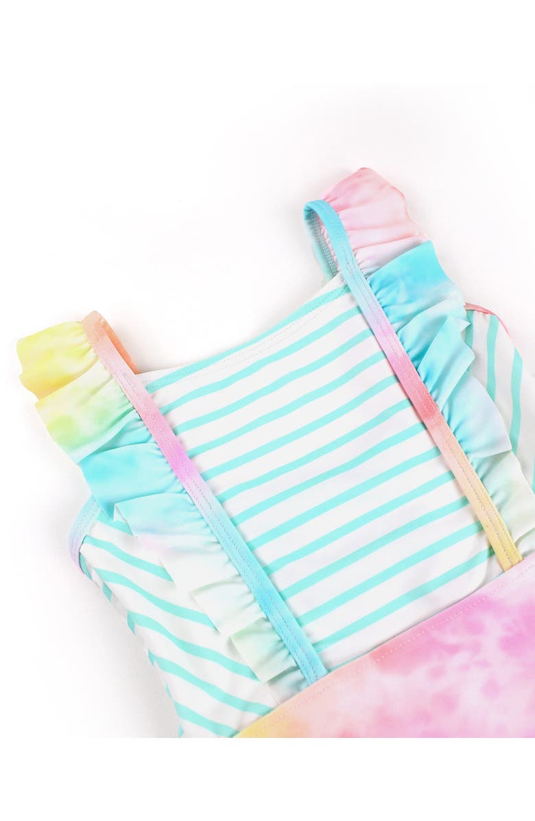 RuffleButts Girls UPF50+ Pinafore One Piece, Alternate, color, 