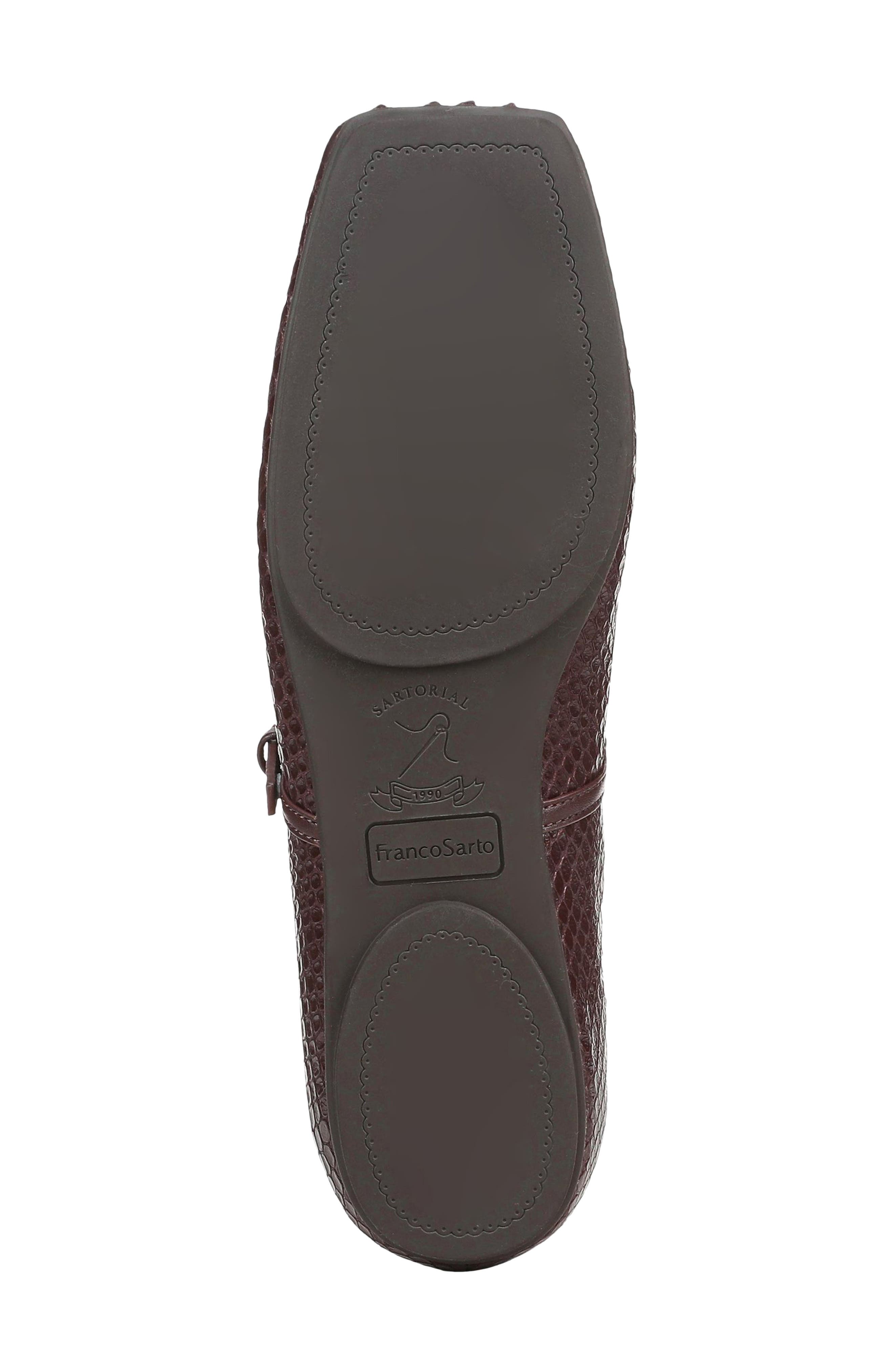 Oriel Ballet Flat, Alternate, color, RED LEATHER