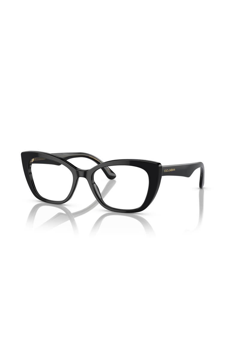 Dolce&Gabbana 54mm Cat Eye optical glasses, Main, color, Black