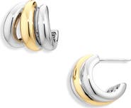 Shashi Two-Tone Triple Hoop Earrings