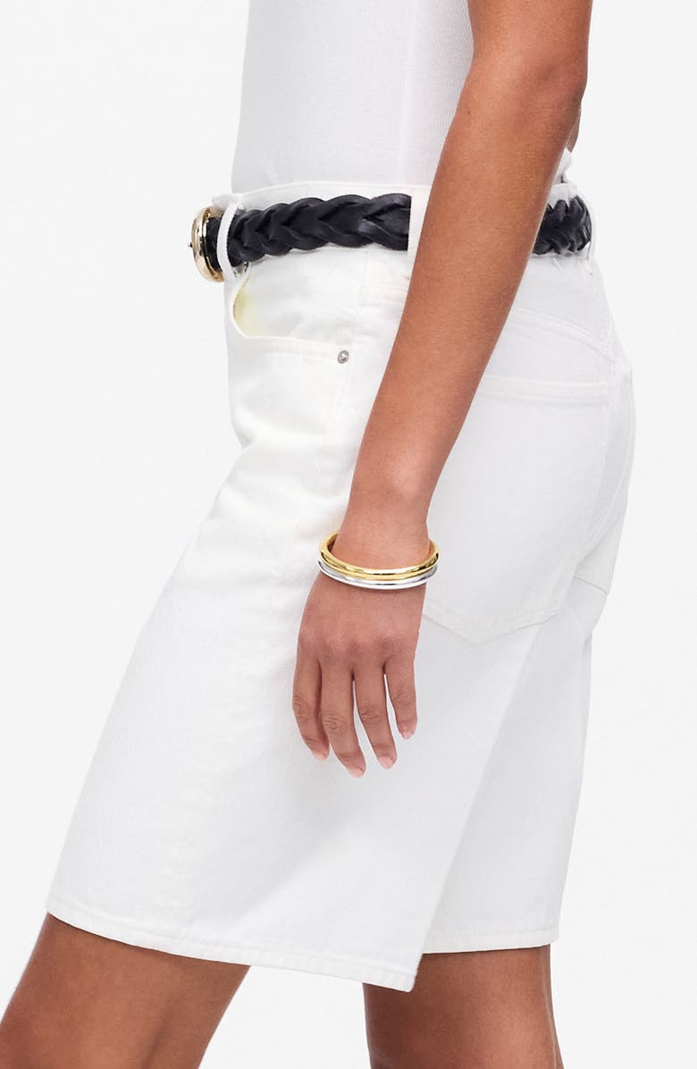 Madewell 1997 Denim Bermuda Shorts, Alternate, color, Pure White