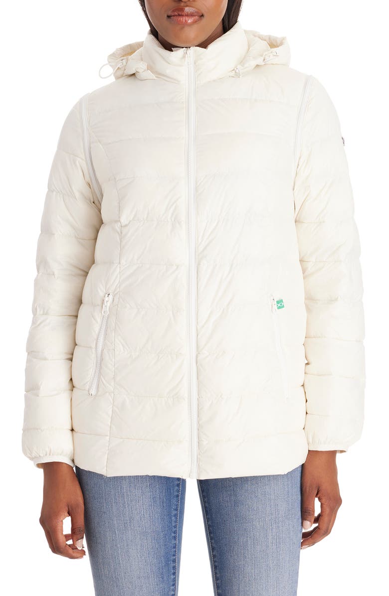 Modern Eternity Lightweight Puffer Convertible 3-in-1 Maternity Jacket, Main, color, 