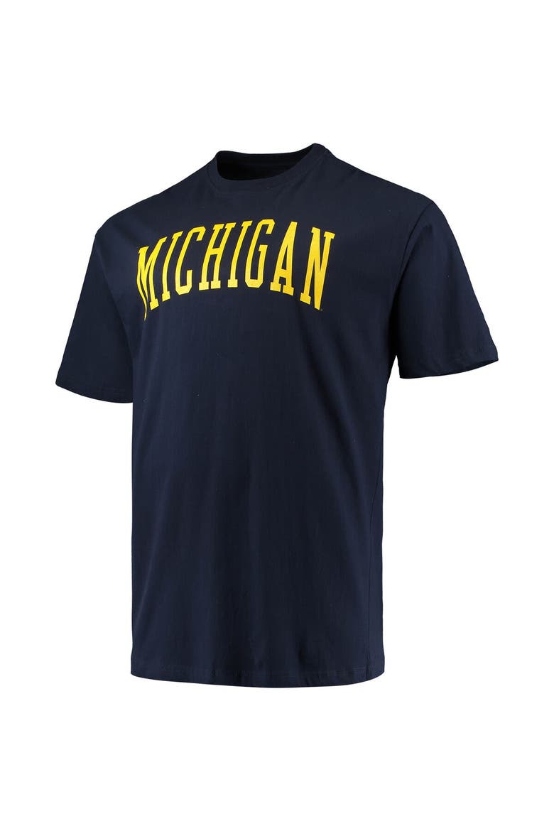Men's Champion Navy Michigan Wolverines Big & Tall Arch Team Logo T-Shirt, Alternate, color, Navy