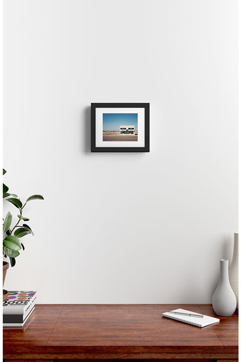 Irony in West Texas Framed Art Print, Alternate, color, BLUE