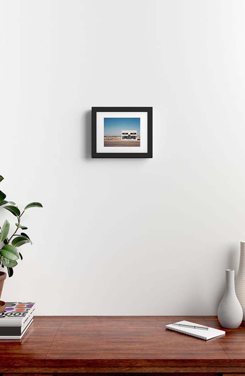 Deny Designs Irony in West Texas Framed Art Print, Alternate, color, Blue