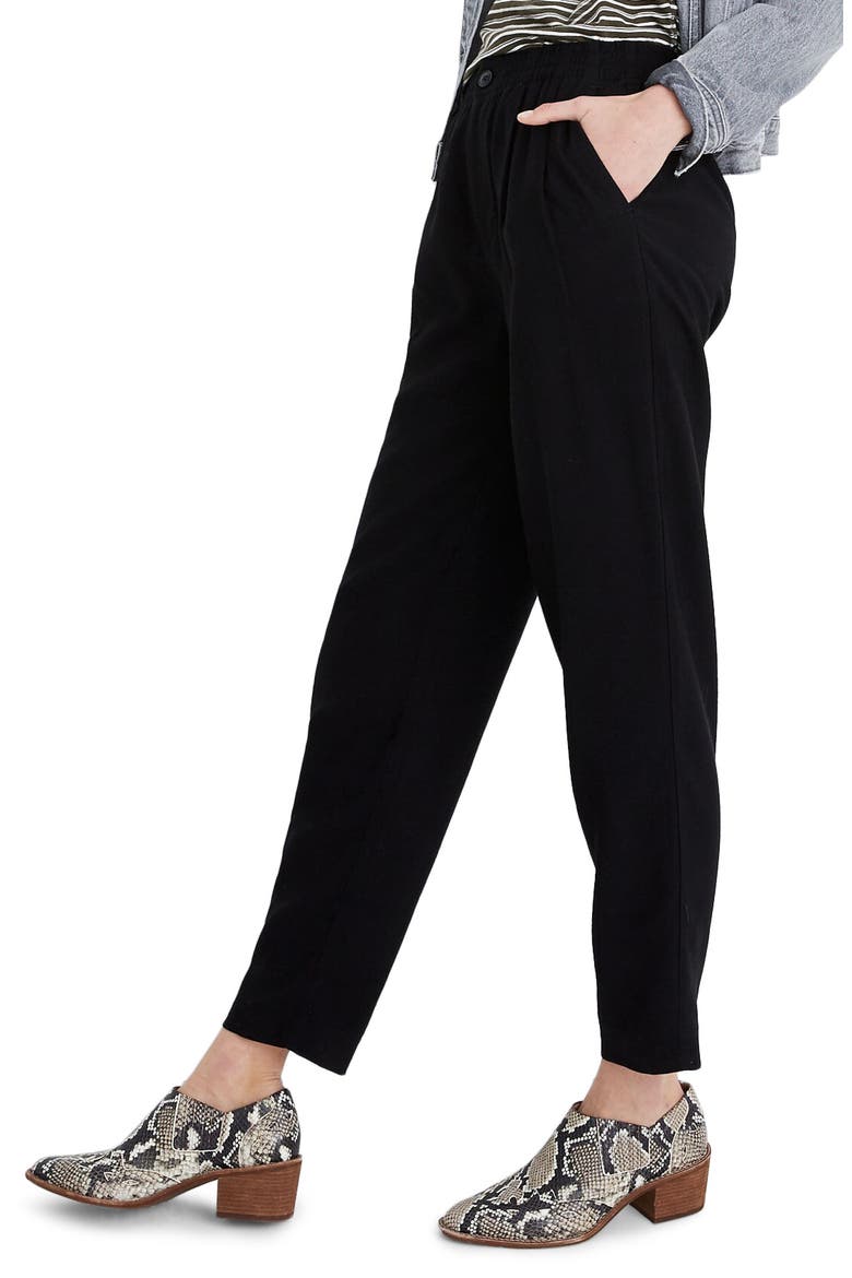 Drapey Track Trousers, Alternate, color, TRUE BLACK