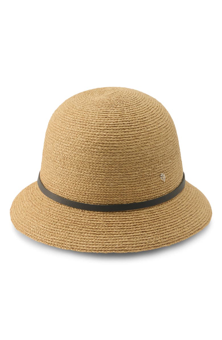 Helen Kaminski Raffia Cloche, Alternate, color, Natural/ Indigo