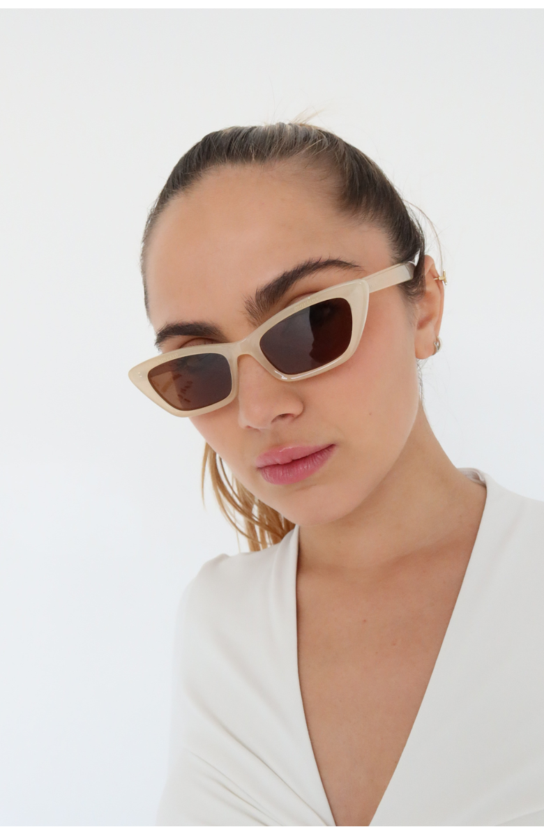 INDY Blasè Cateye Polarized Sunglasses, Alternate, color, Brown