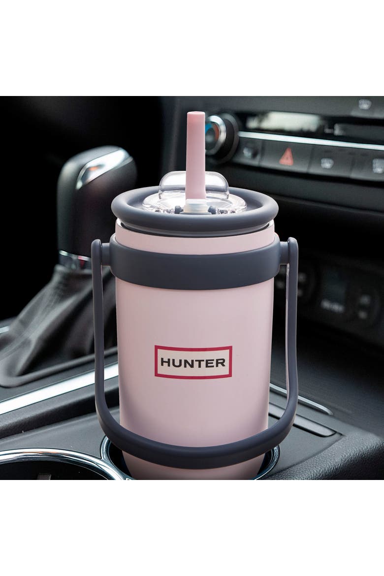 SwiftSip Hydration Stainless Steel Screw Top Tumbler with Flip Carry Handle, Alternate, color, Barely Pink