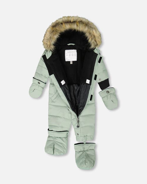 Deux Par Deux One-piece Original Puffy Snowsuit In Green