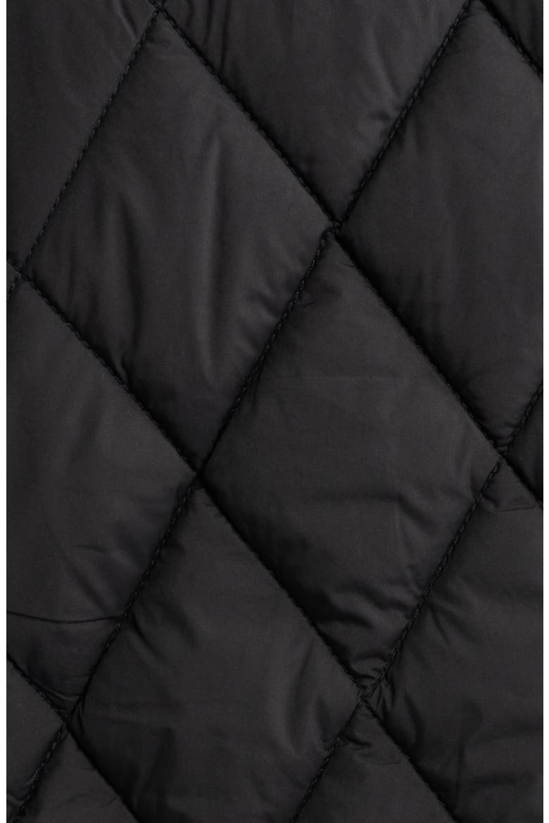 Mixed Media Knit & Quilted Jacket, Alternate, color, BLACK