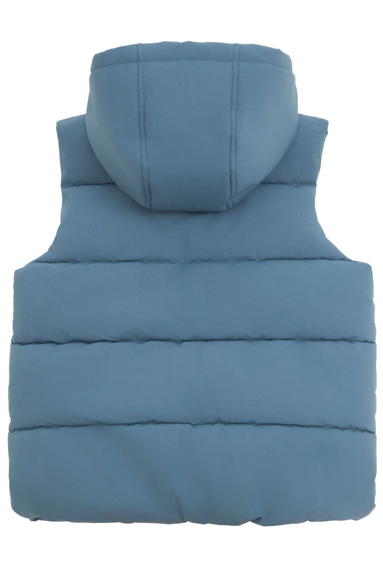 Kids' Everett Hooded Puffer Vest, Alternate, color, Slate blue