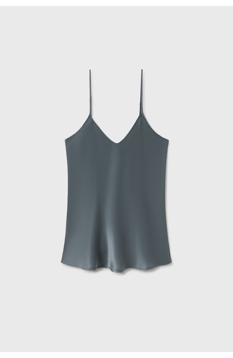 SILK LAUNDRY BIAS CUT CAMI SLATE, Main, color, Slate
